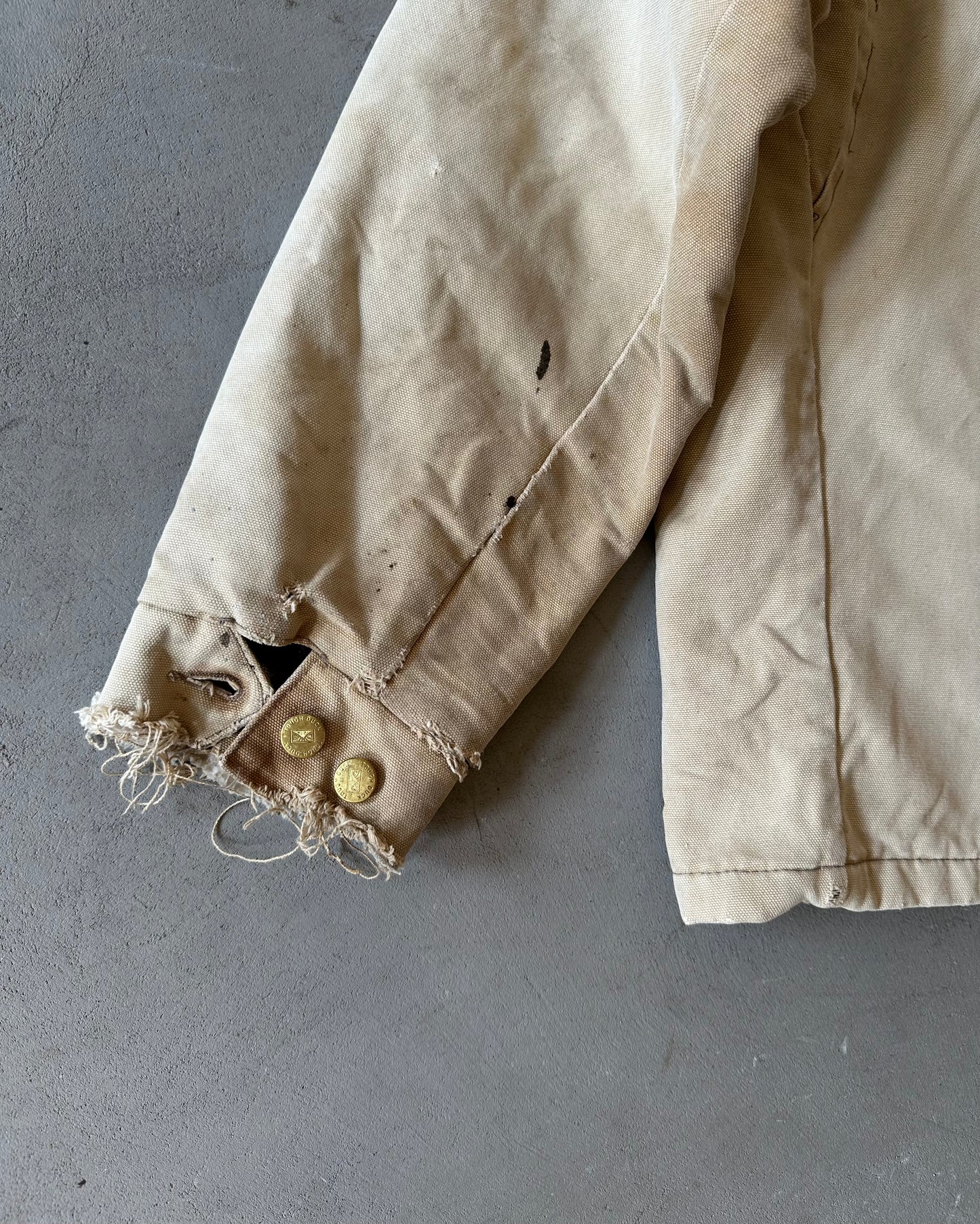 1990s - Distressed Tough Duck Chore Jacket - M