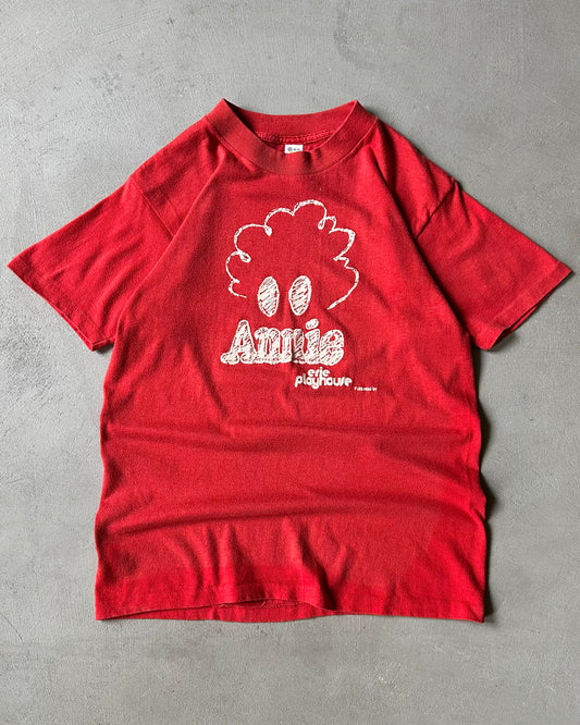 Années 80 - T-shirt rouge Annie - S
