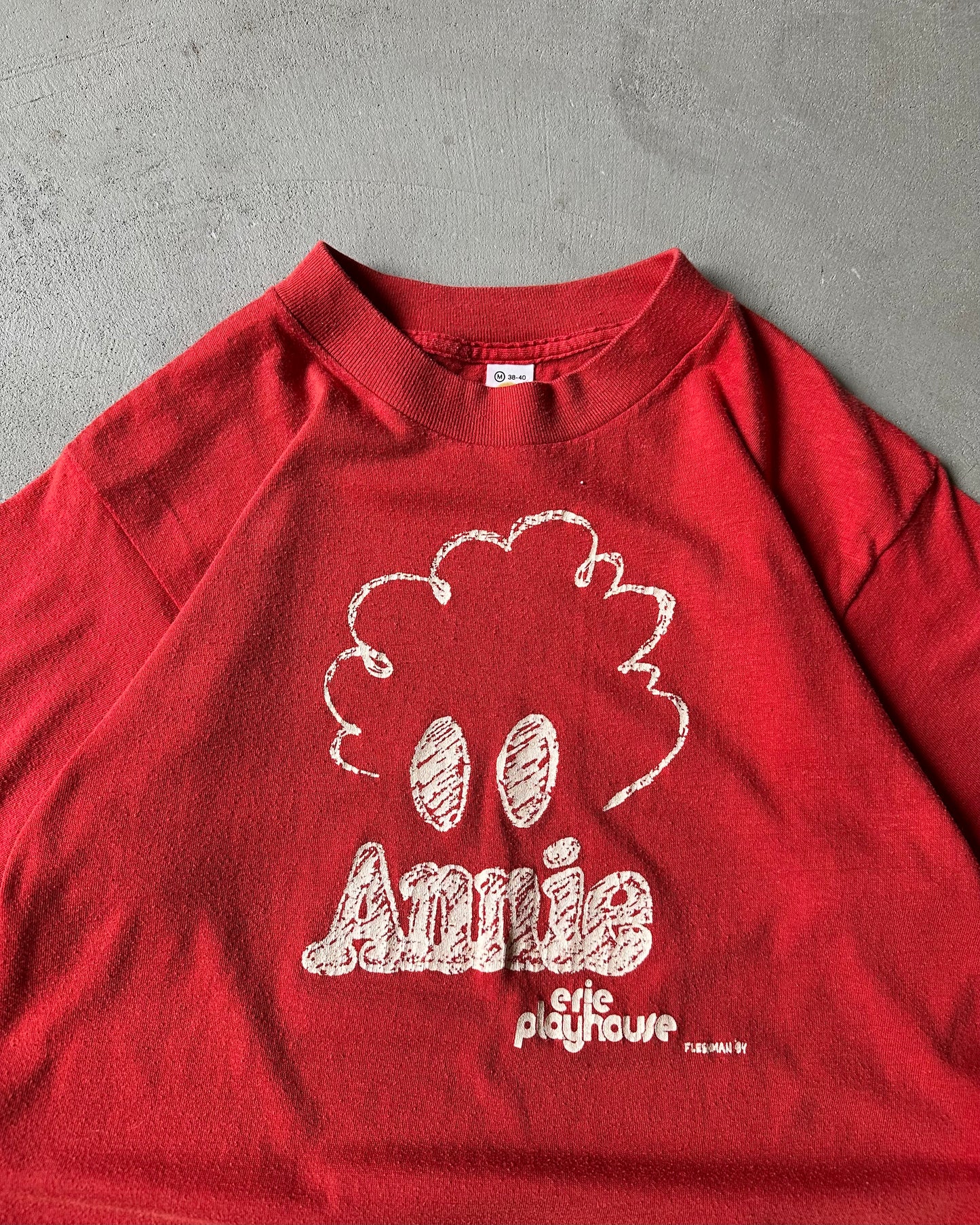 Années 80 - T-shirt rouge Annie - S