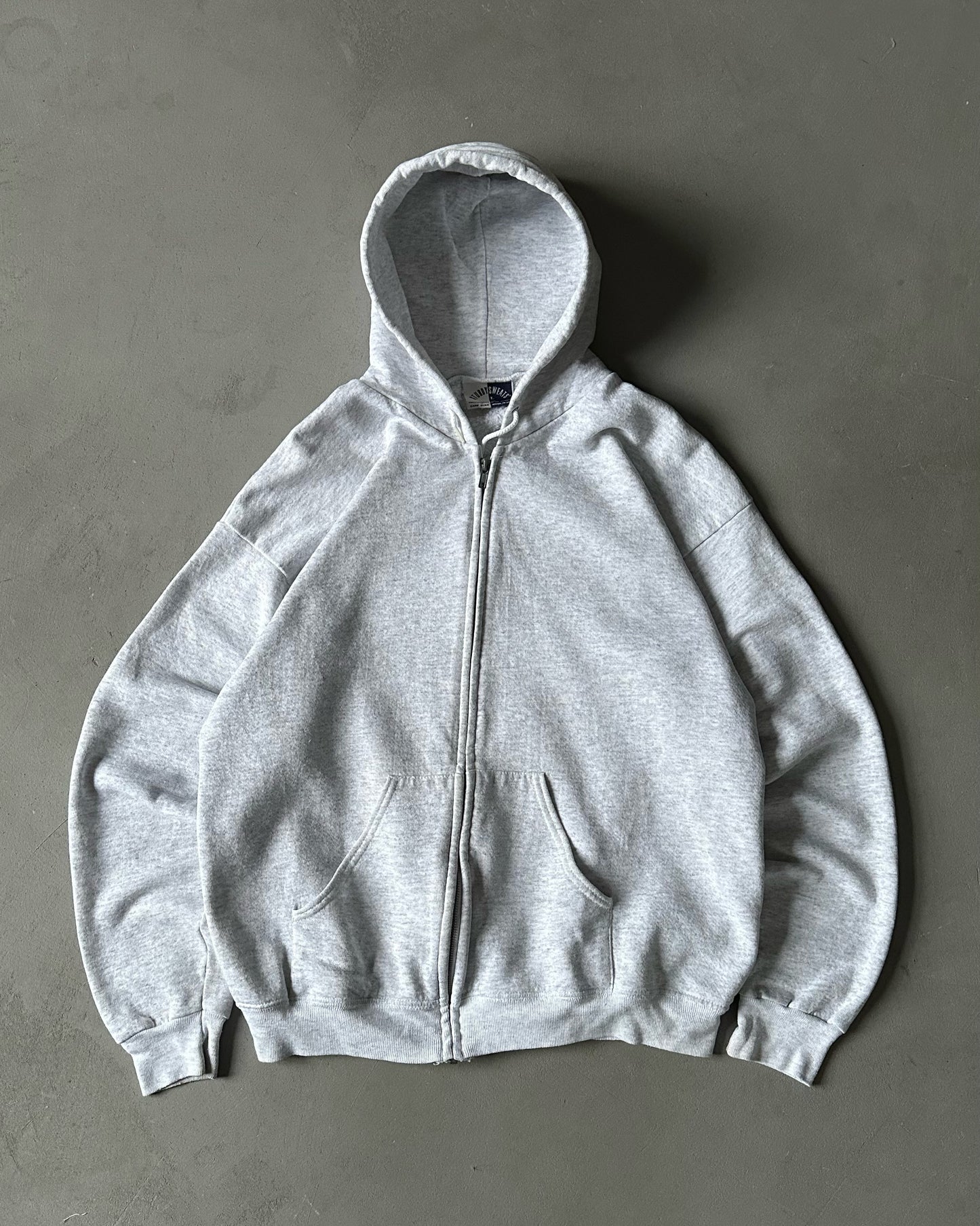 1990s - Ash Grey Zip Up - M