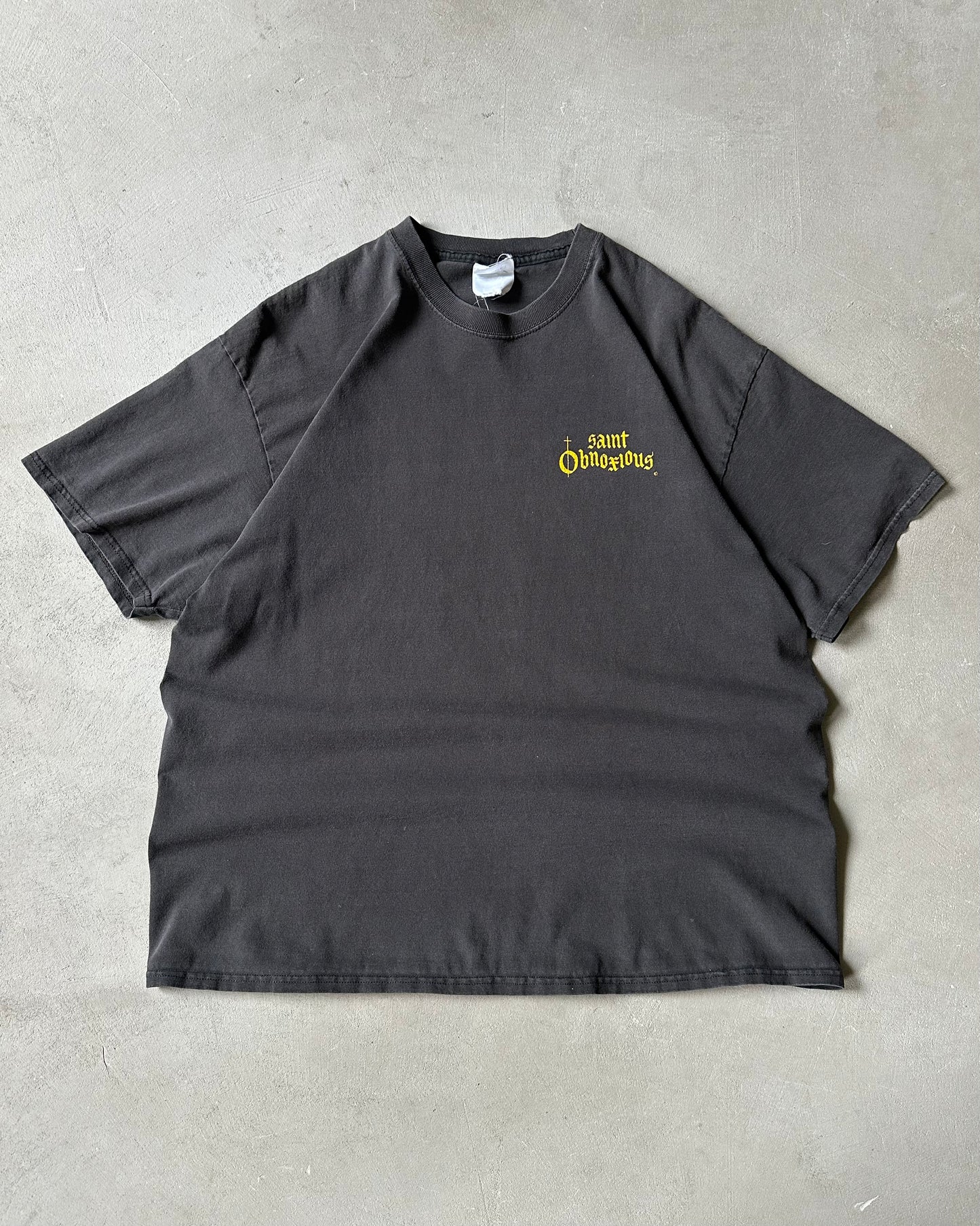 2000s - Faded Black Obnoxious T-Shirt - XL