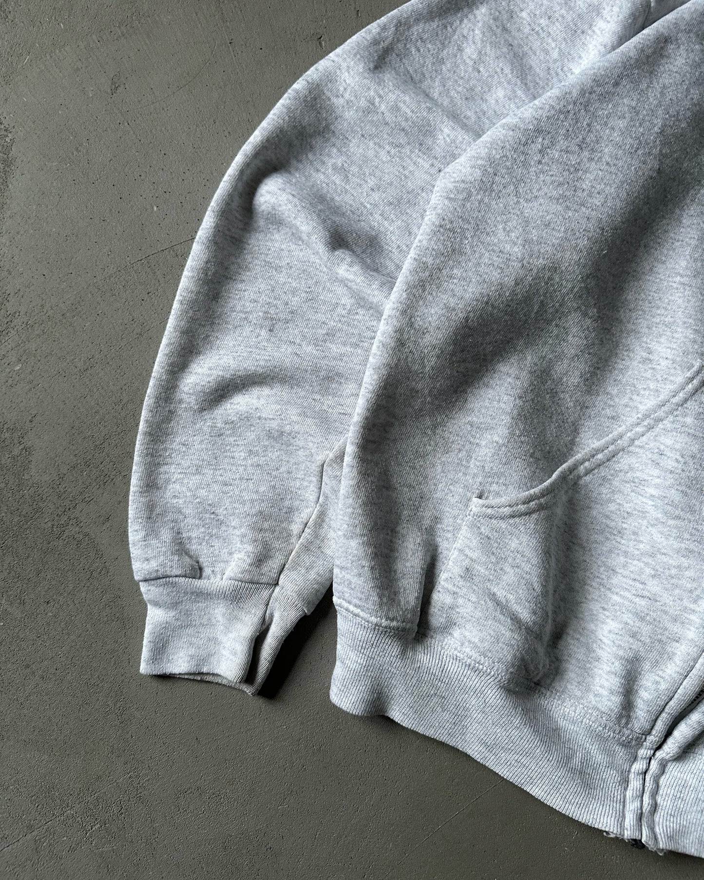 1990s - Ash Grey Zip Up - M