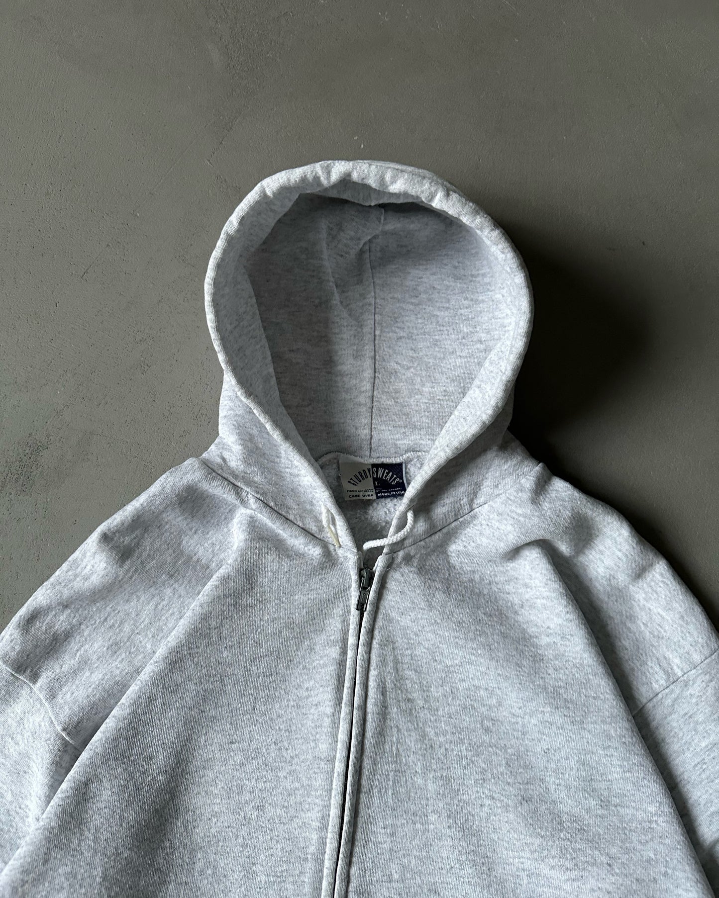 1990s - Ash Grey Zip Up - M