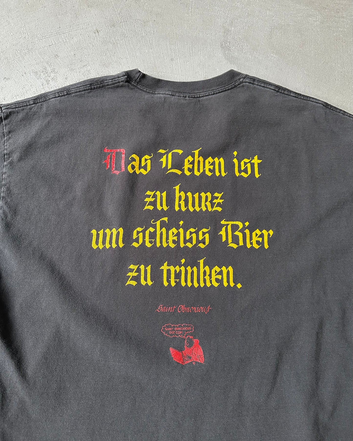 2000s - Faded Black Obnoxious T-Shirt - XL