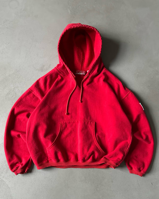 1990s - Distressed Red Marlboro Cropped Hoodie - S