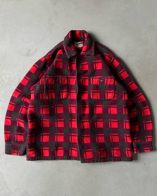 1970s - Red Champion Plaid Flannel - S