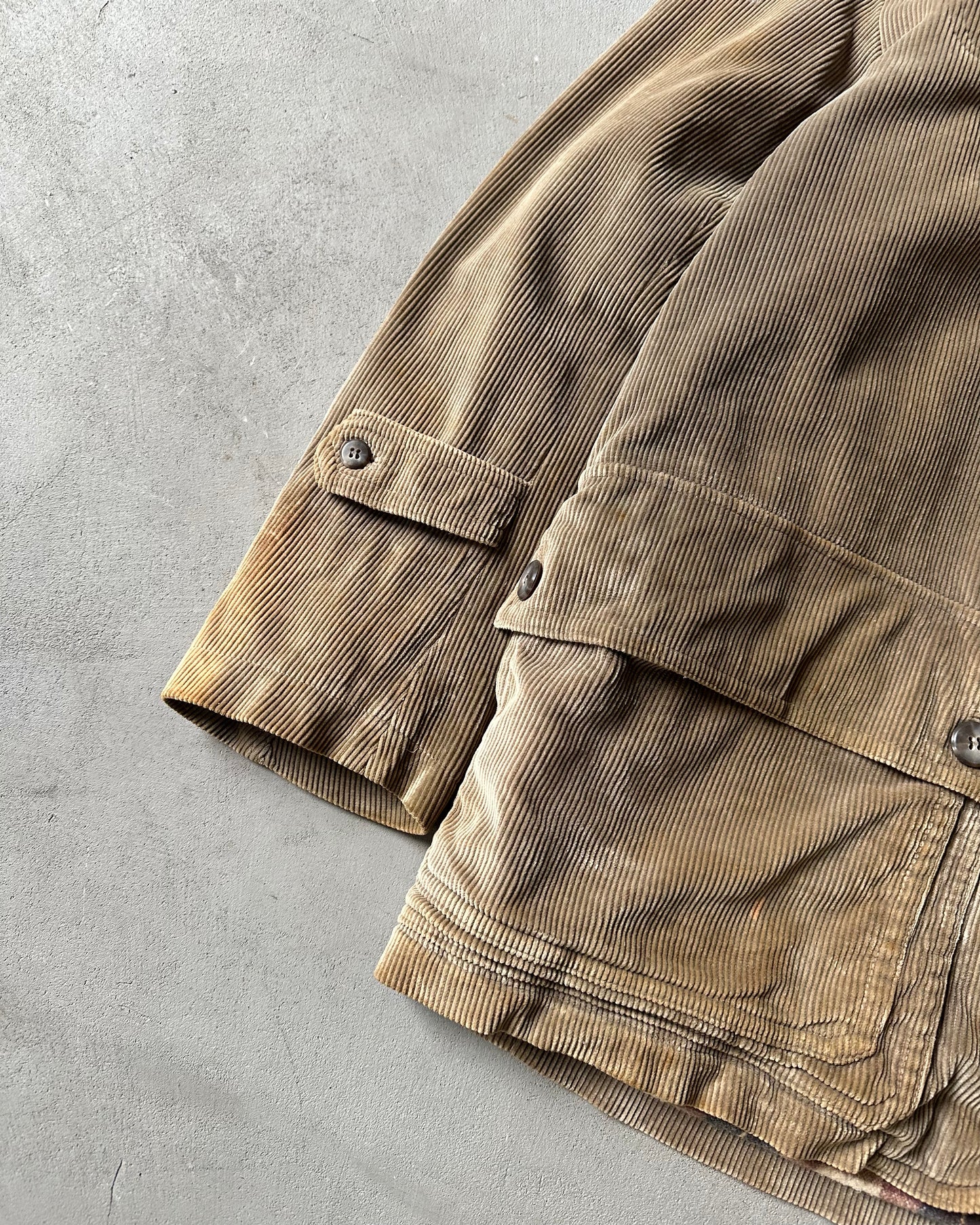 1970s - Distressed Corduroy Chore Jacket - M/L