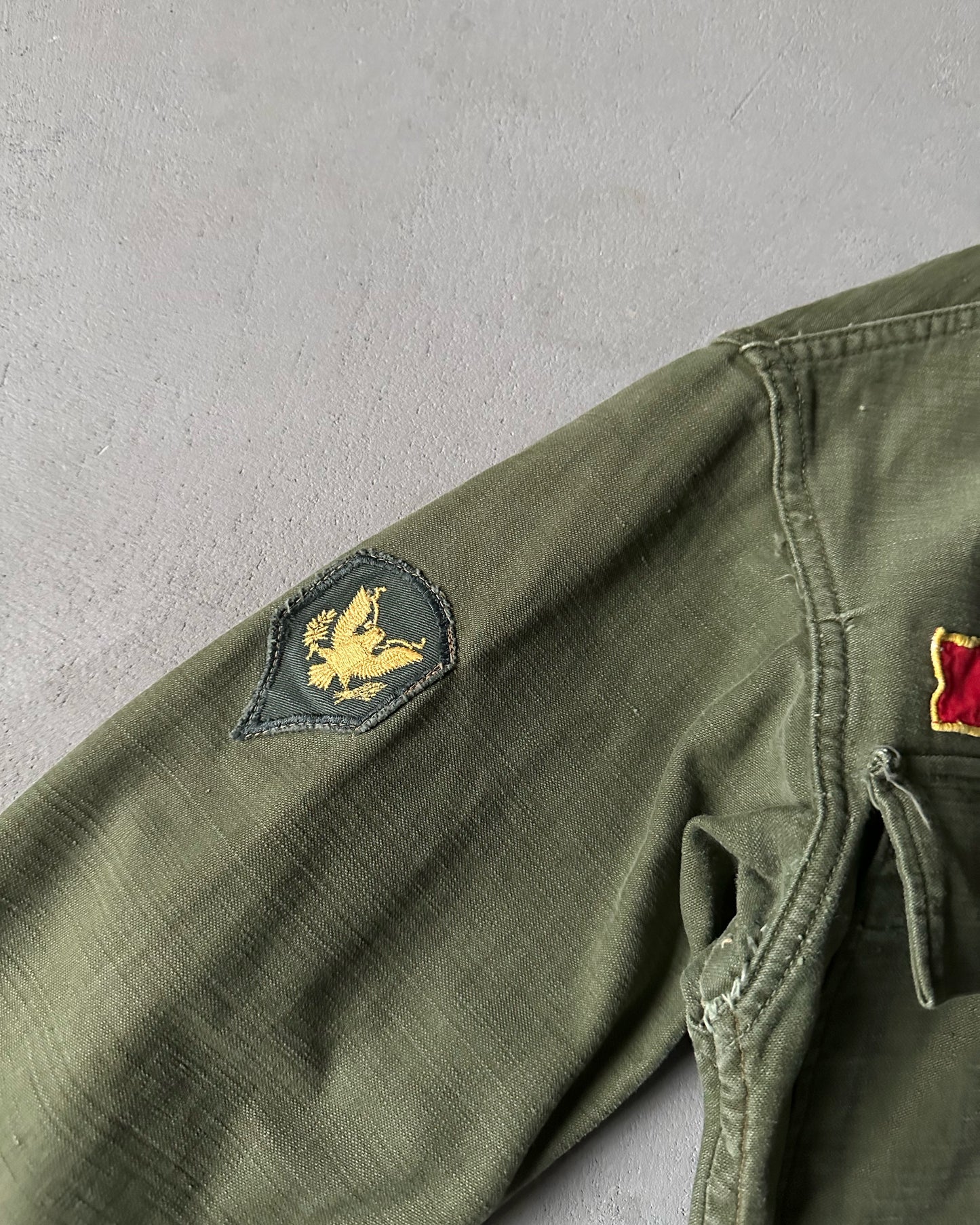 1970s - Green OG-107 Military Shirt - XS