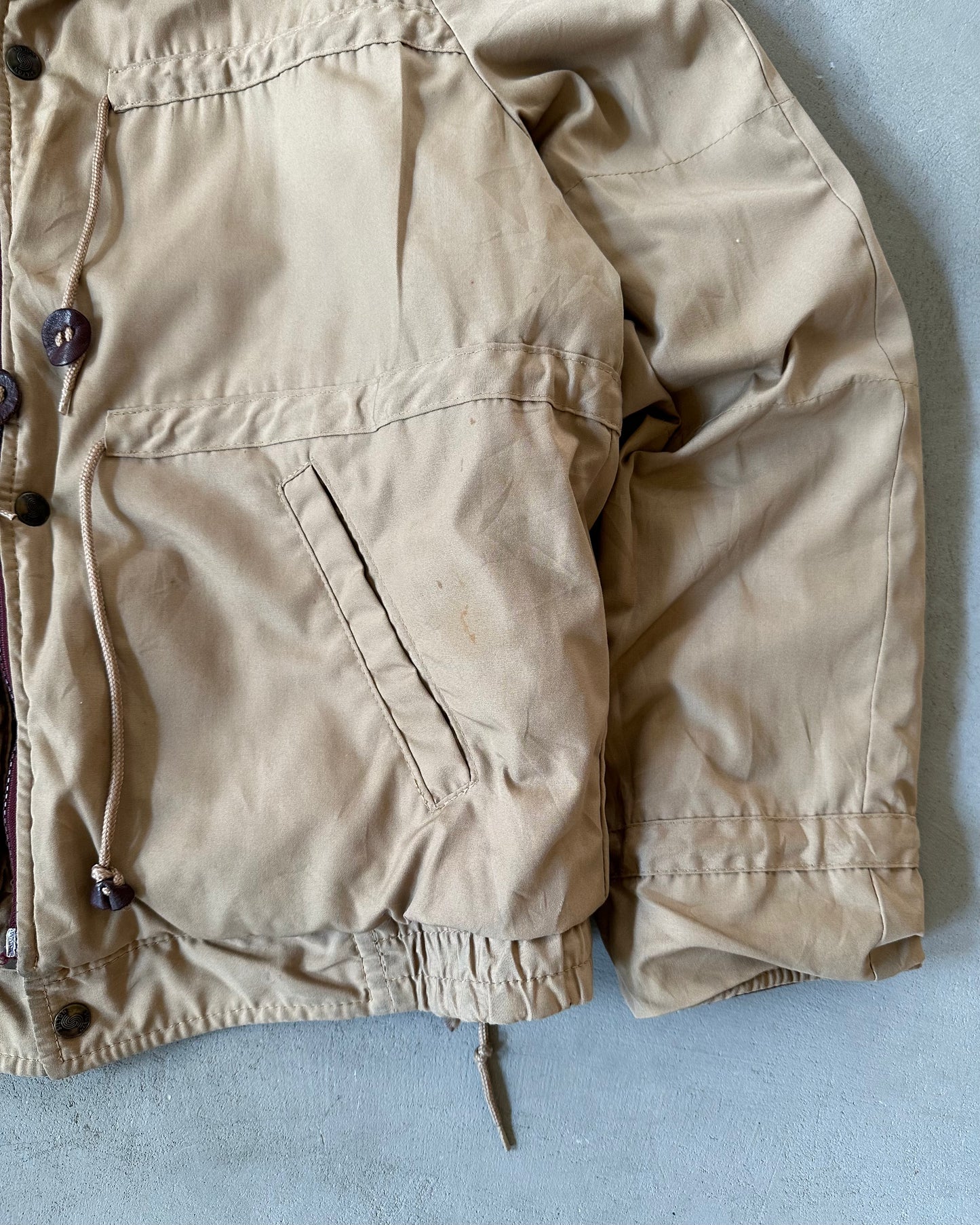 1980s - Burgundy Reversible Leather Jacket - S/M