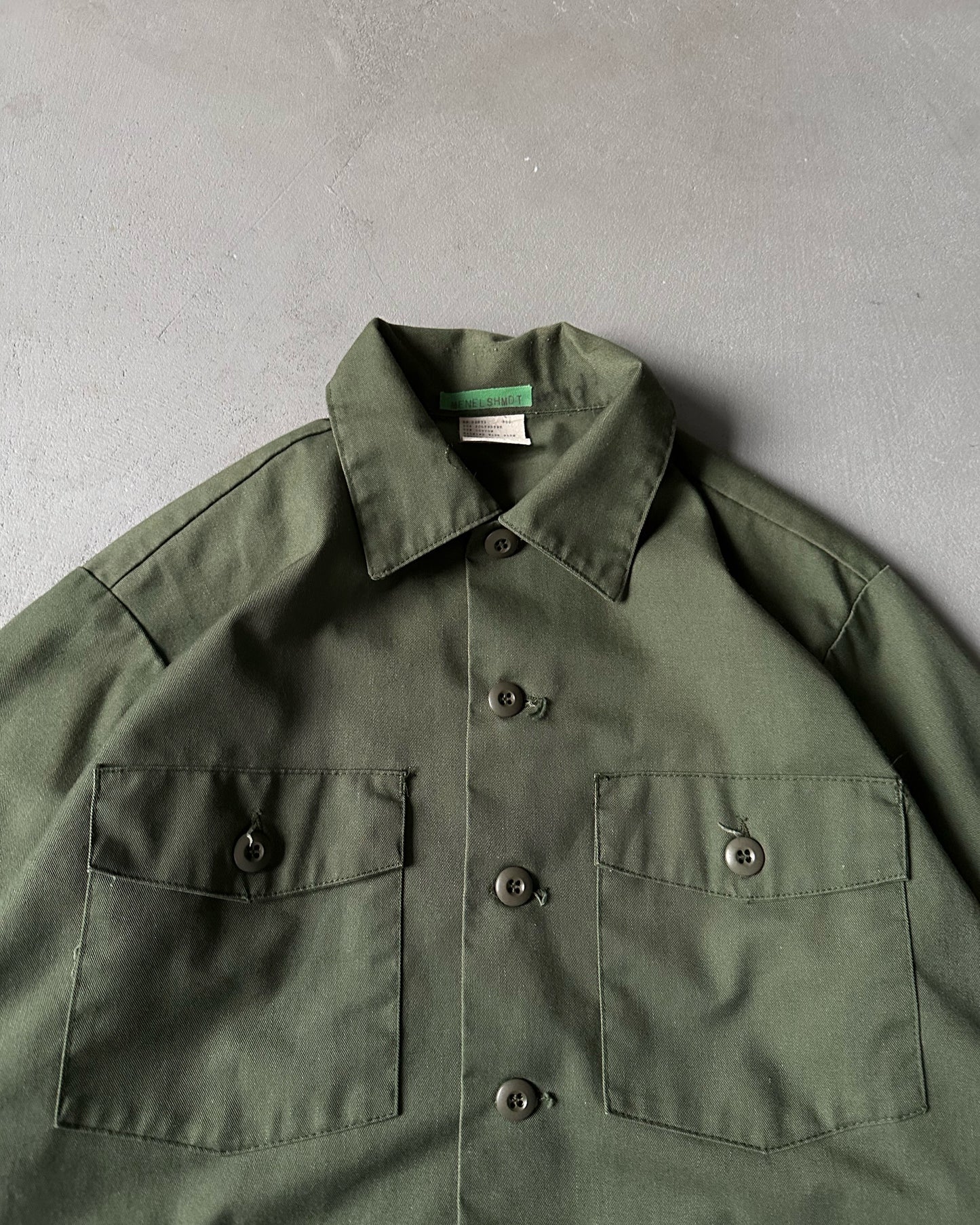 1980s - Green OG-507 Military Shirt - M