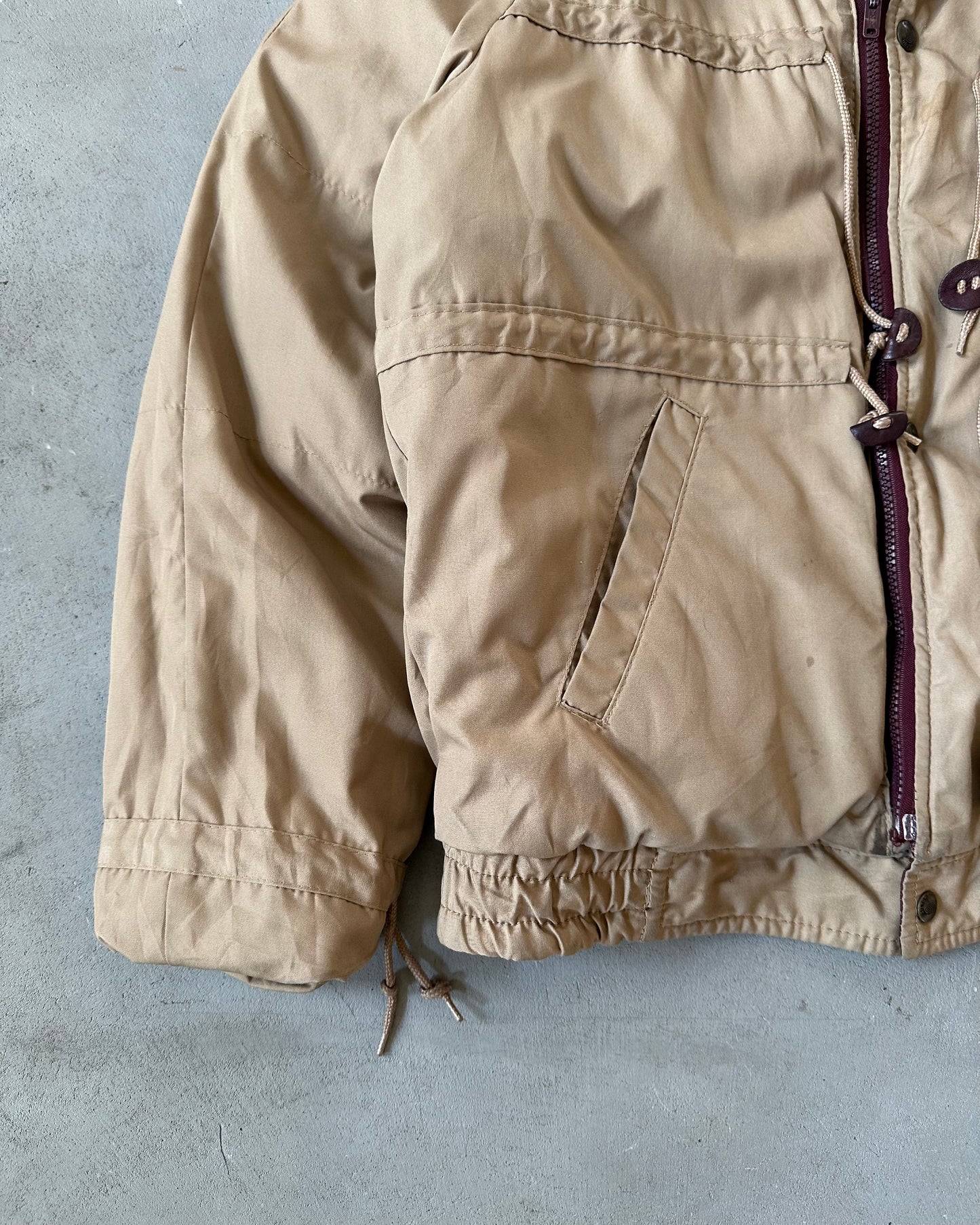 1980s - Burgundy Reversible Leather Jacket - S/M