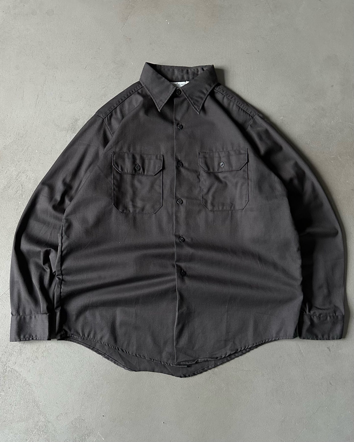 1980s - Charcoal Work Shirt - L