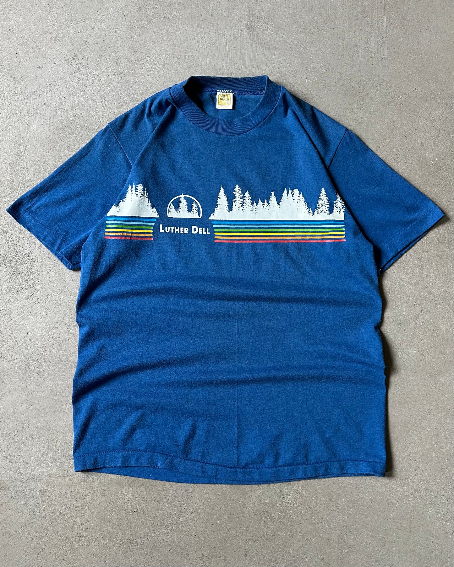 Années 1980 - T-shirt Luther Dell bleu - S