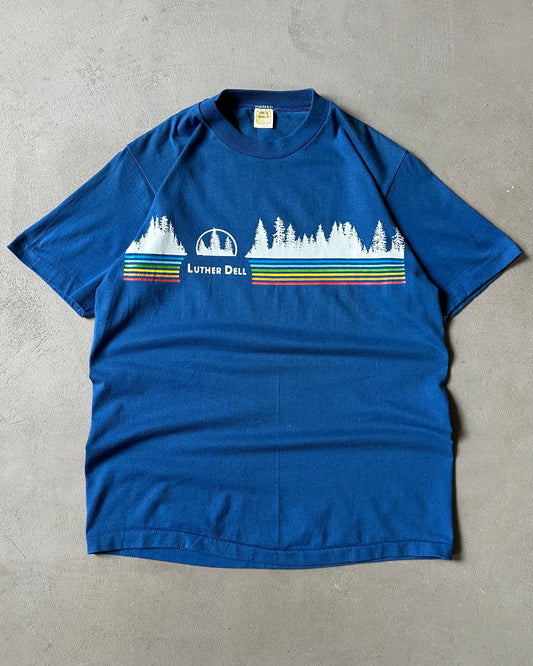 Années 1980 - T-shirt Luther Dell bleu - S