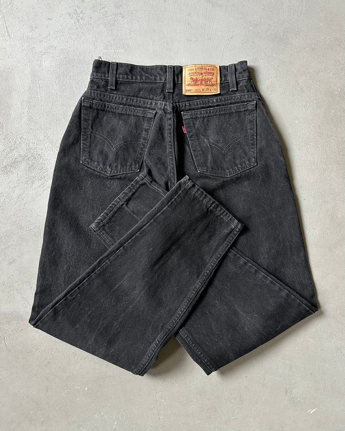 1990s - Black 560 Levi's Jeans - 28x32