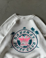 1990s - White Bahamas Party Club Crewneck - M