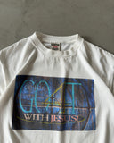 1990s - White "Go For It With Jesus" T-Shirt - L