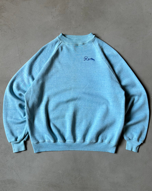 1970s - Light Blue Carlon & Andrews Chainstitch Crewneck - M