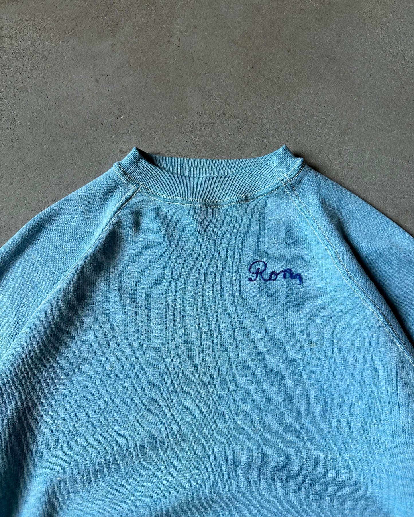 1970s - Light Blue Carlon & Andrews Chainstitch Crewneck - M