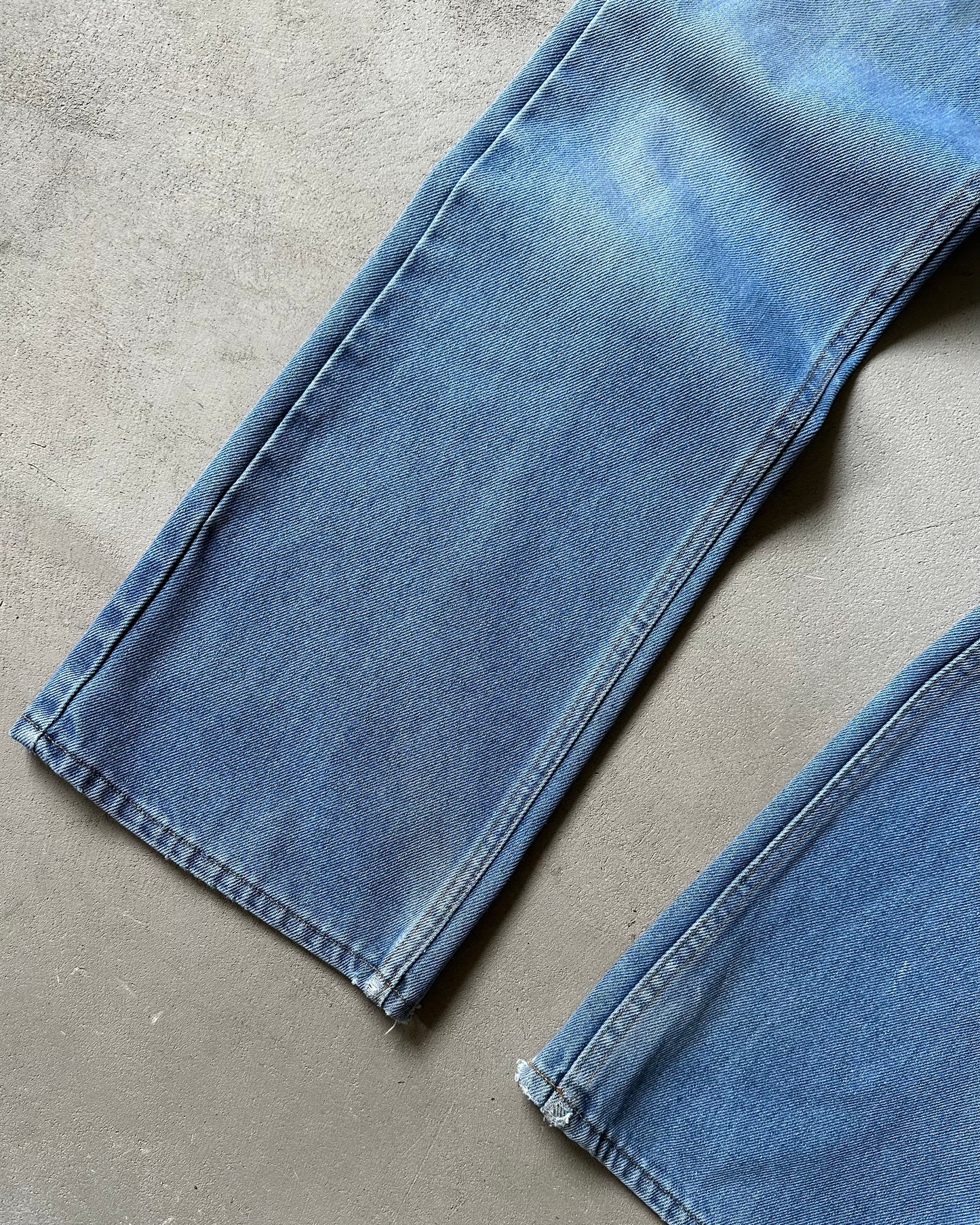 Années 80 - Jean bootcut uni délavé à poches plates - 32x30