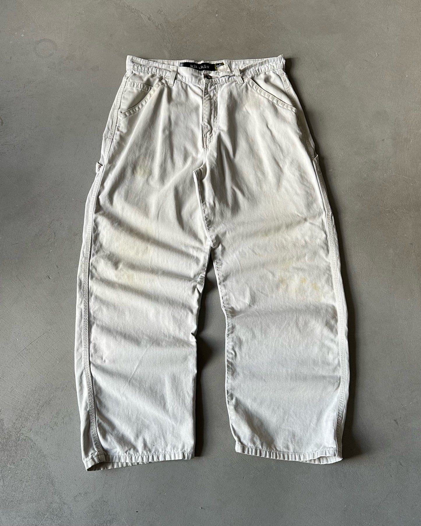 1990s - Distressed Cream SilverTab Levi's Khakis - 32x29