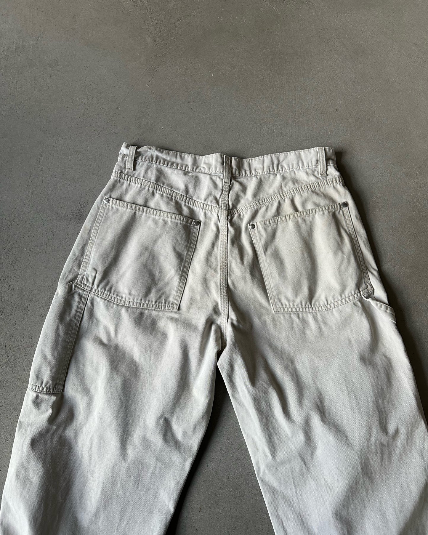 1990s - Distressed Cream SilverTab Levi's Khakis - 32x29