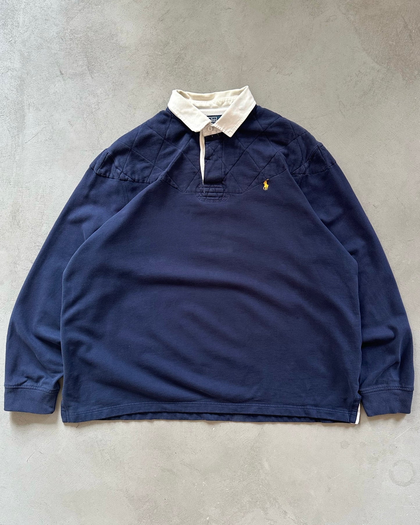 1990s - Navy Polo RL Rugby Polo - XXL