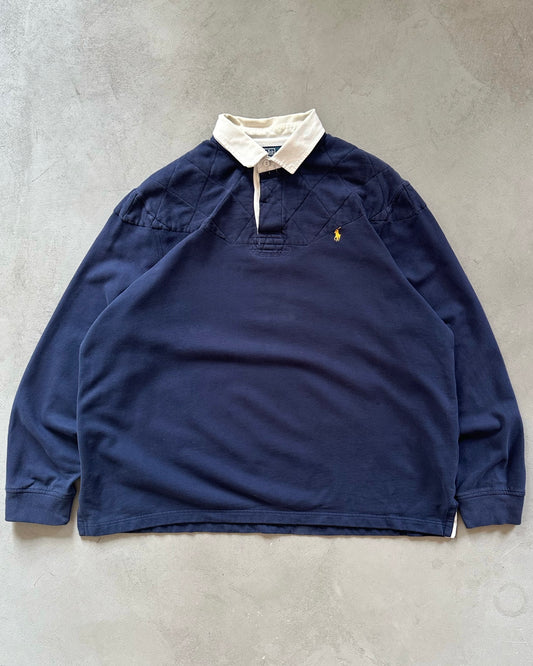 1990s - Navy Polo RL Rugby Polo - XXL