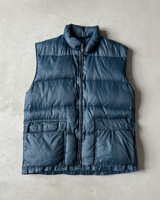 1970s - Navy Down Puffer Vest - S