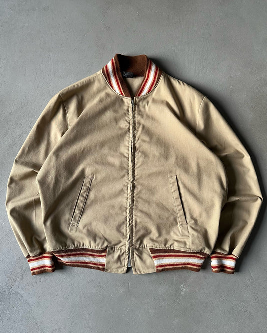 1970s - Tan/Brown Sportsmaster Light Bomber Jacket - M