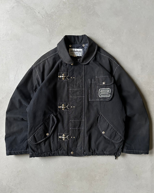 Années 90 - Veste de pompier matelassée noire - M