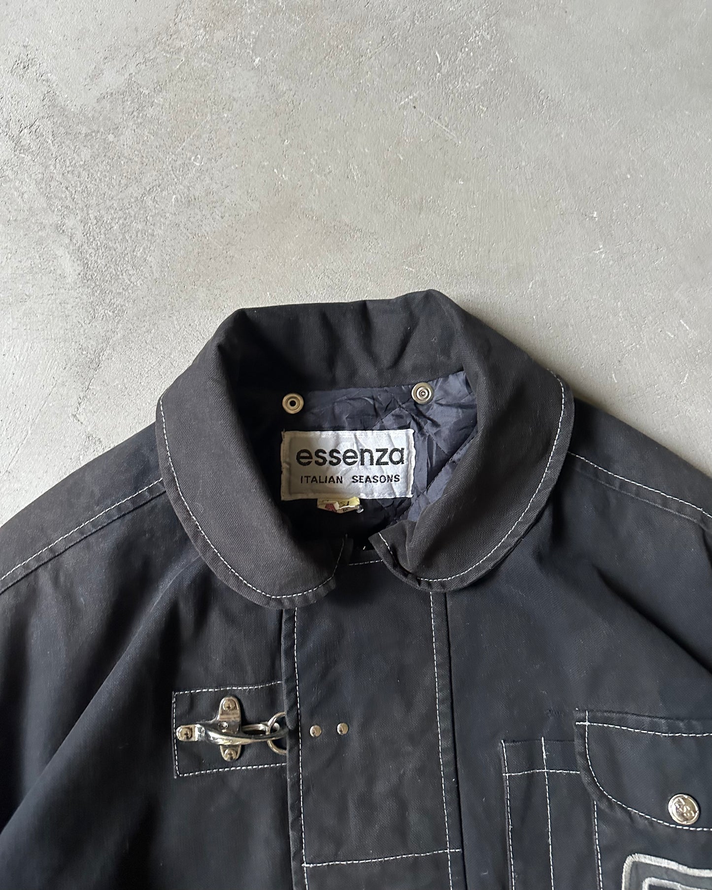 Années 90 - Veste de pompier matelassée noire - M