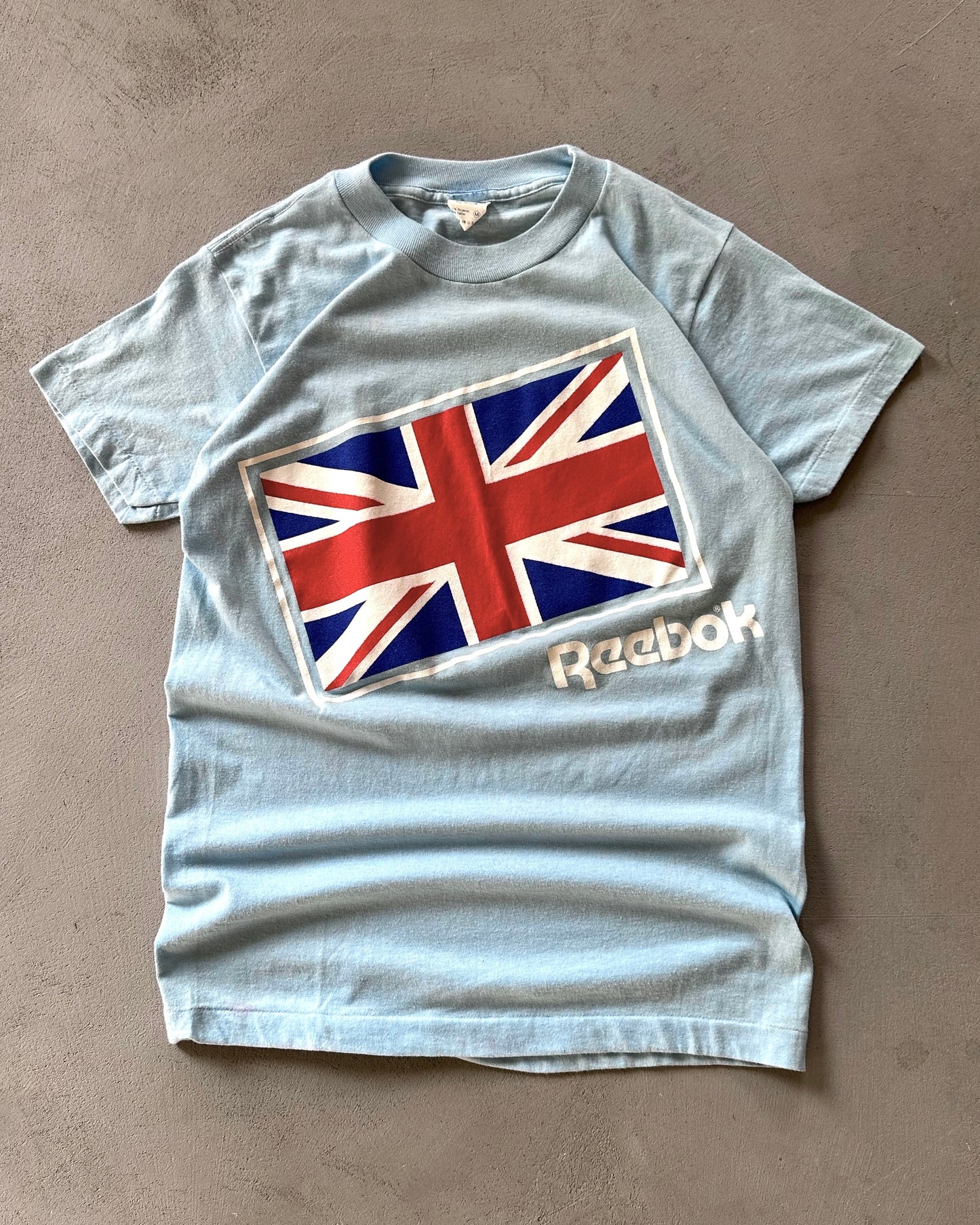 1970s - Light Blue Reebok T-Shirt - XS