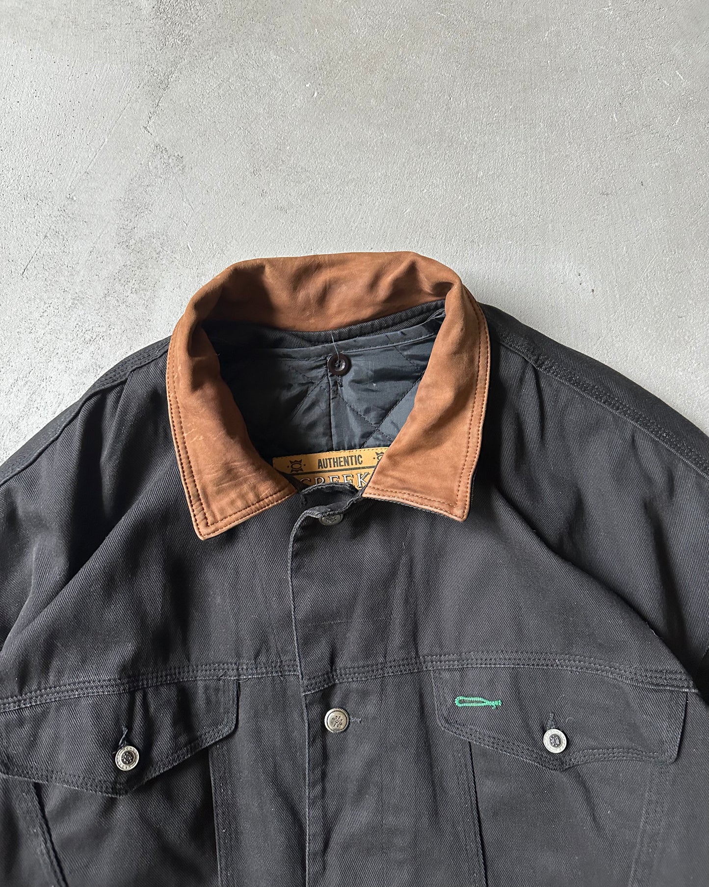 Années 90 - Veste camionneur matelassée noire - XL