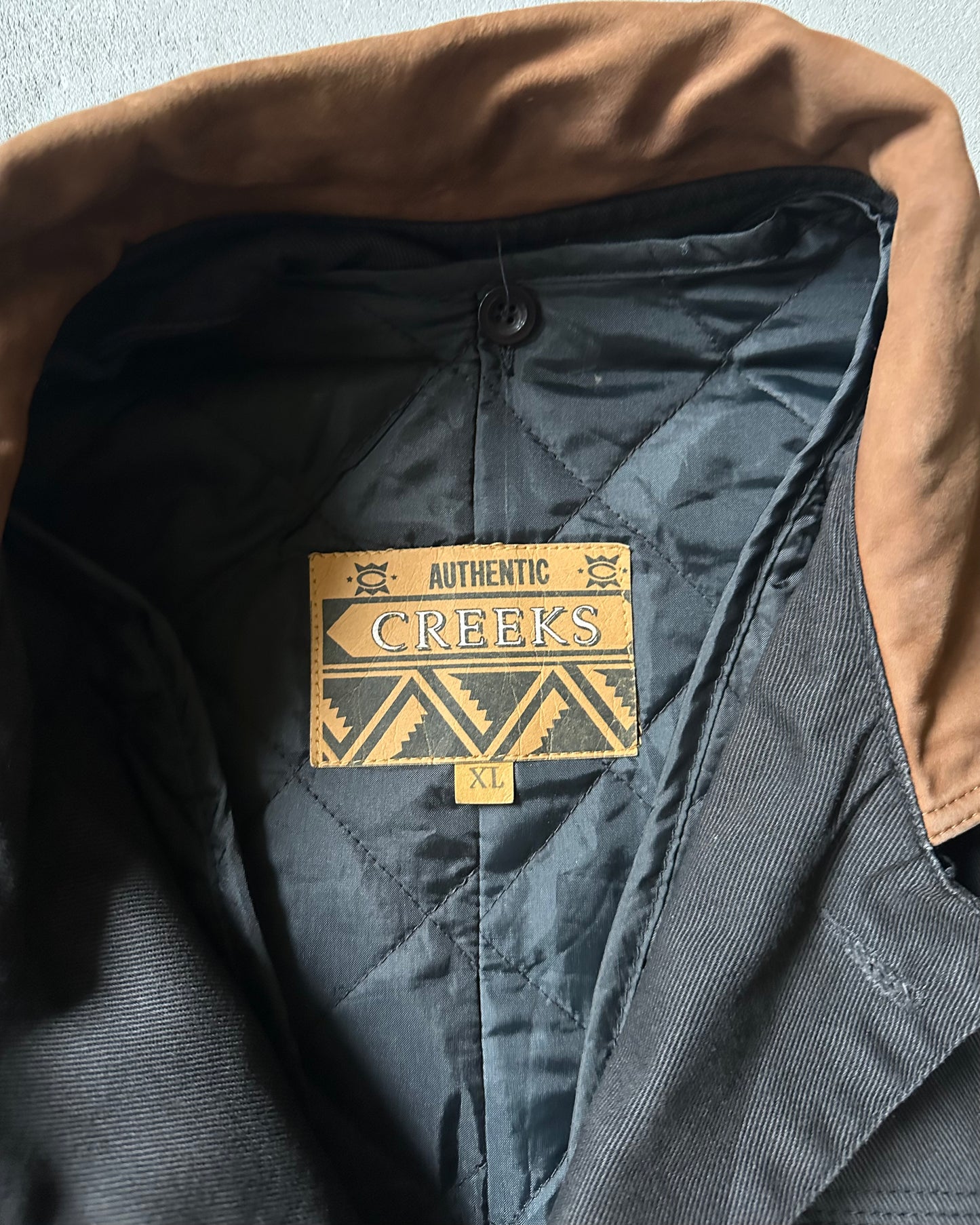 Années 90 - Veste camionneur matelassée noire - XL