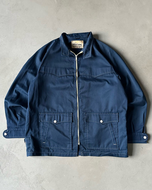 1970s - Navy Zero King Western Light Jacket - 44