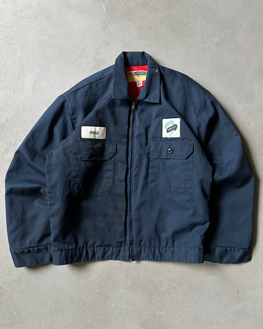 Années 70 - Veste de travail matelassée bleu marine - M