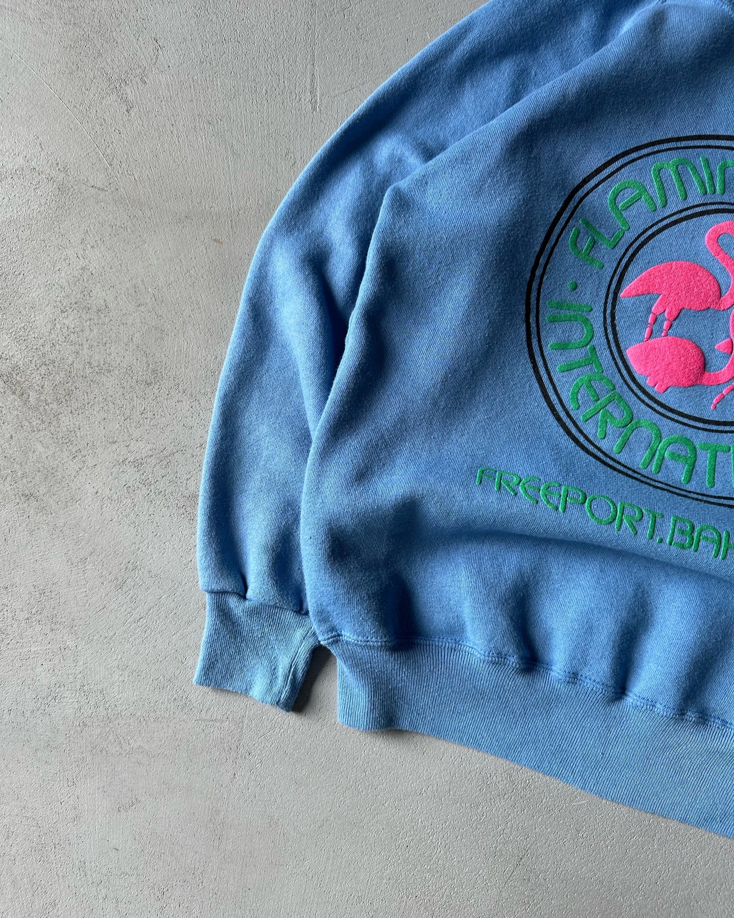 1980s - Blue "Flamingo" Crewneck - S