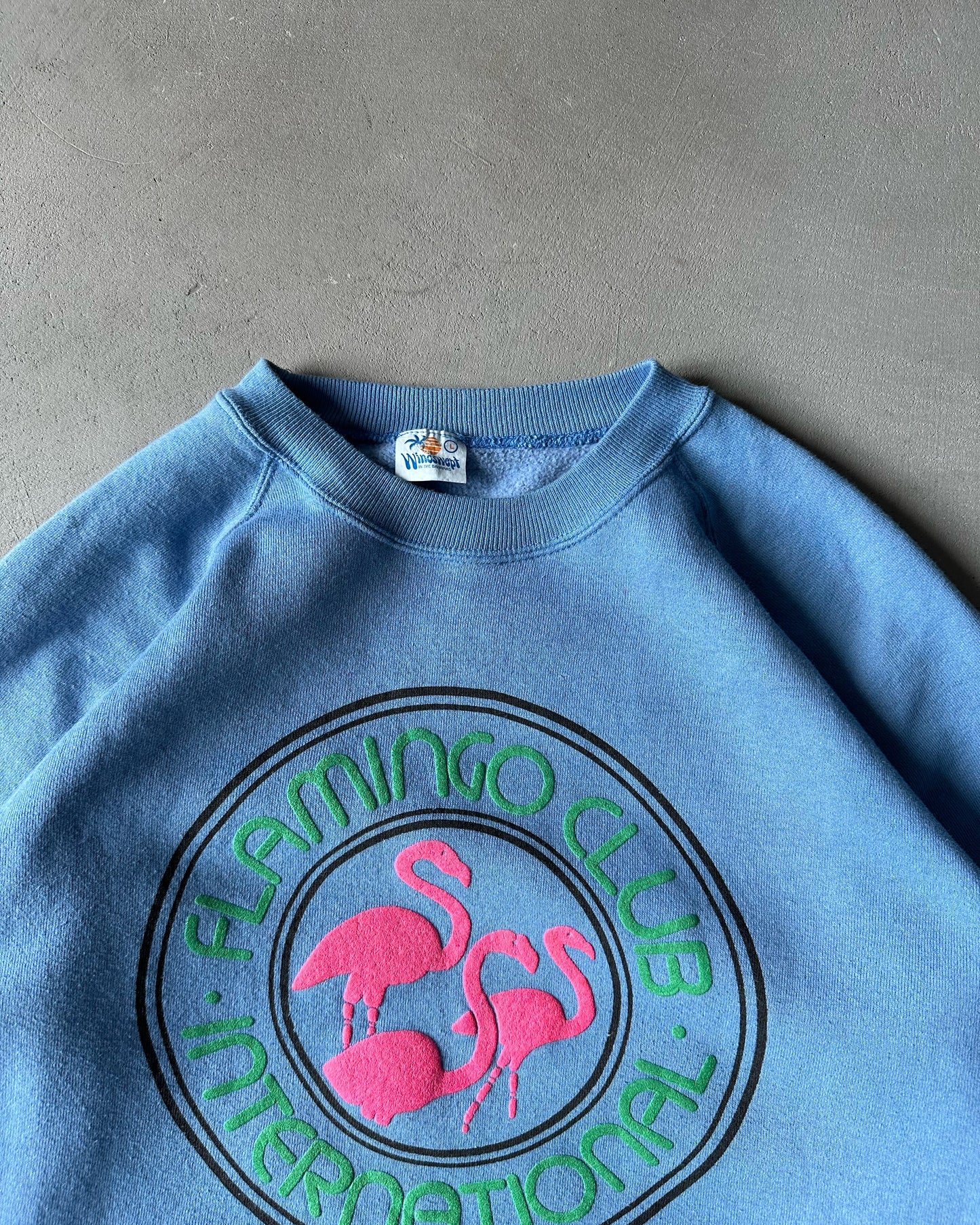 1980s - Blue "Flamingo" Crewneck - S