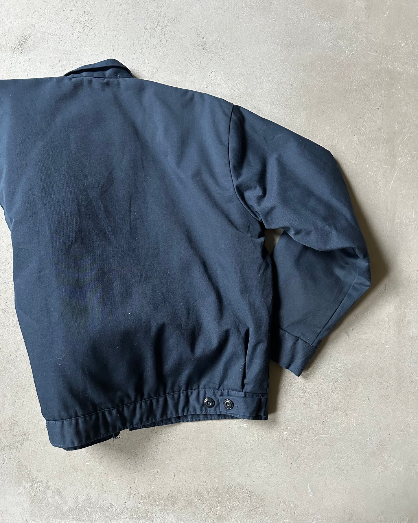 Années 70 - Veste de travail matelassée bleu marine - M