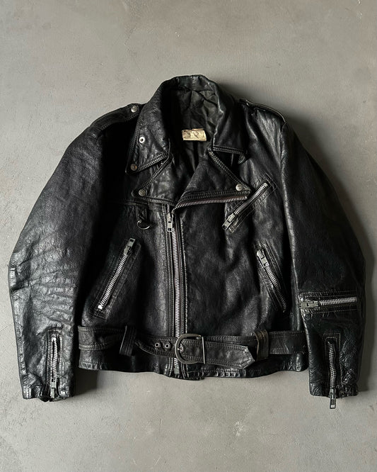 1980s - Black Perfecto Leather Jacket - M