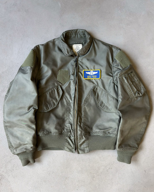 1980s - Green Military CWU Flight Jacket - S/M