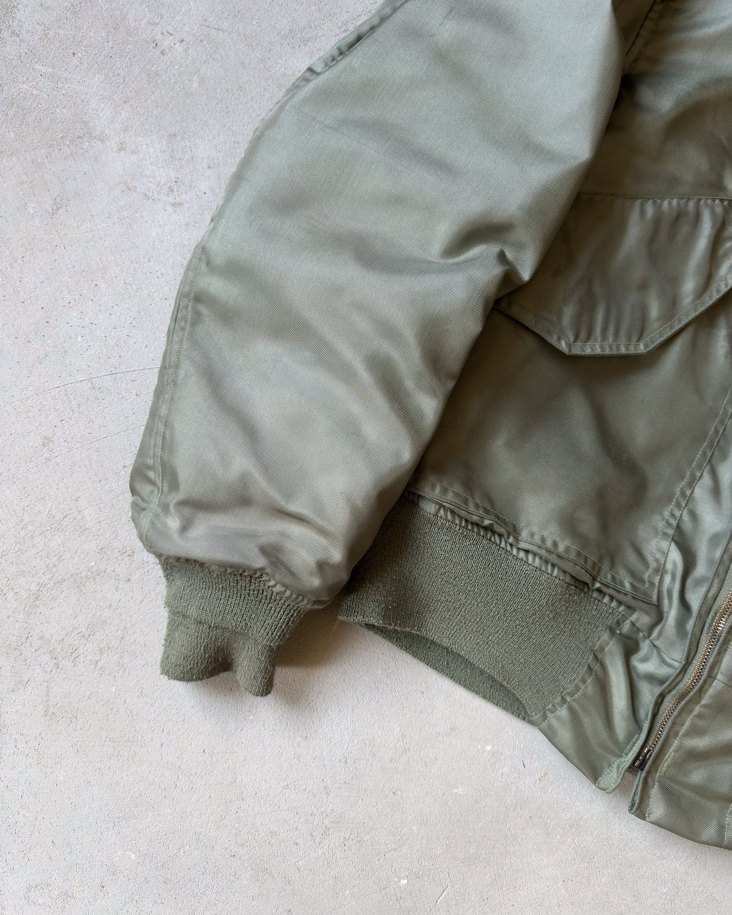 1980s - Green Military CWU Flight Jacket - S/M