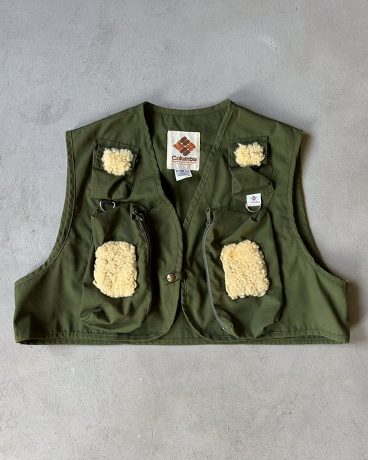 1990s - Dark Green Columbia Fishing Vest - L