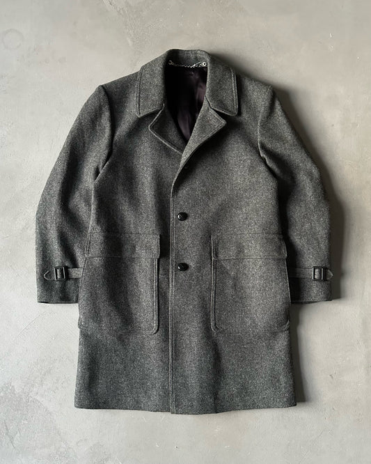 1980s - Charcoal Casualcraft Wool Coat - 38