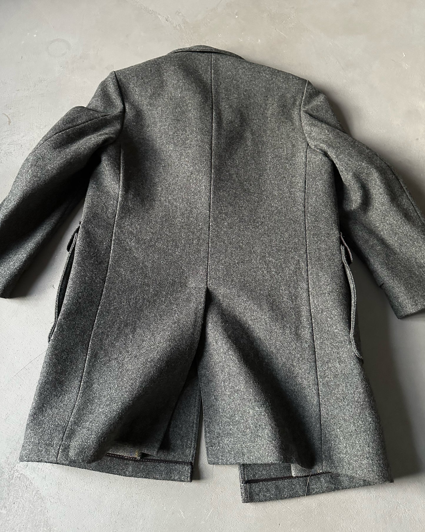 1980s - Charcoal Casualcraft Wool Coat - 38