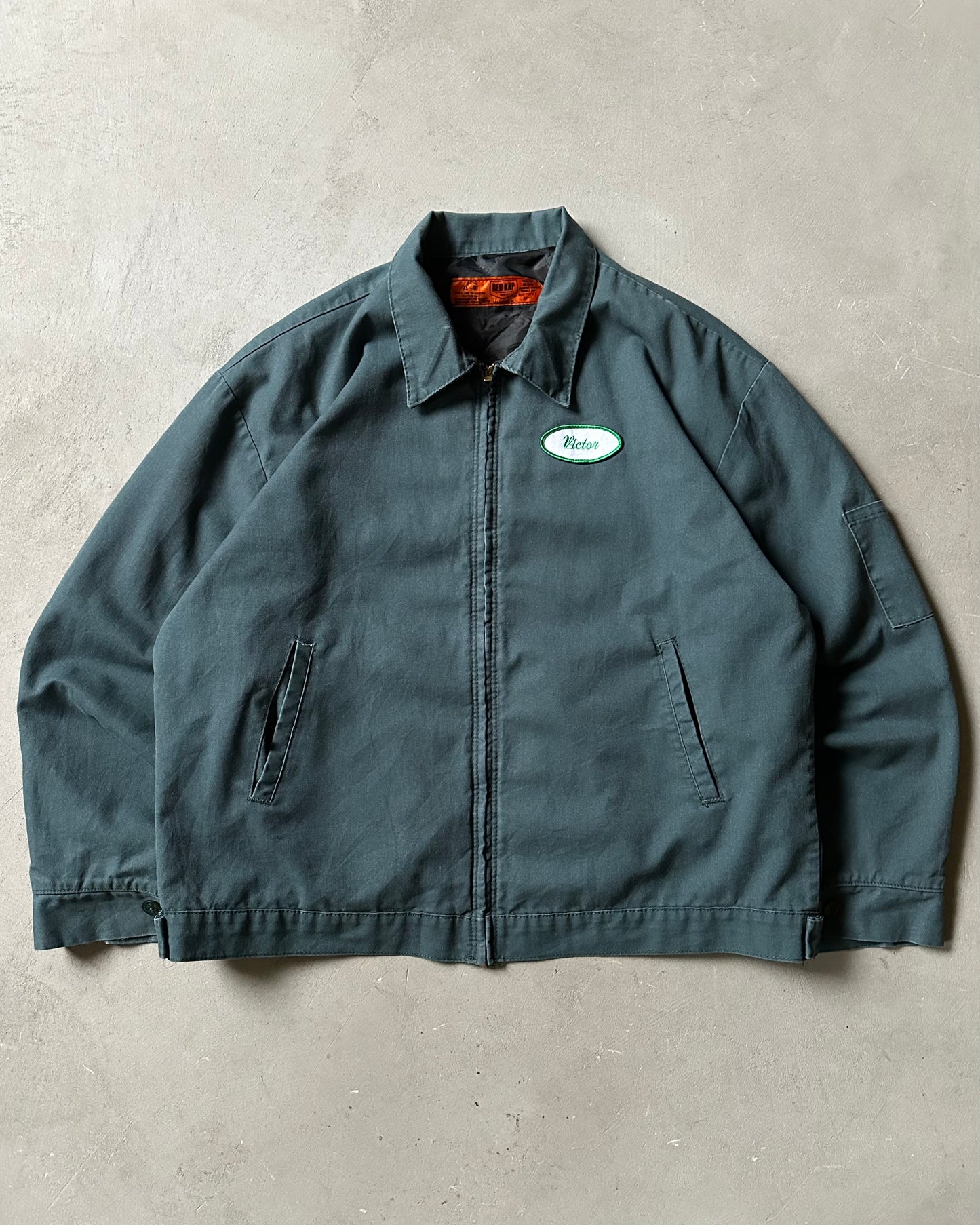 Années 90 - Veste de travail matelassée vert foncé - XL