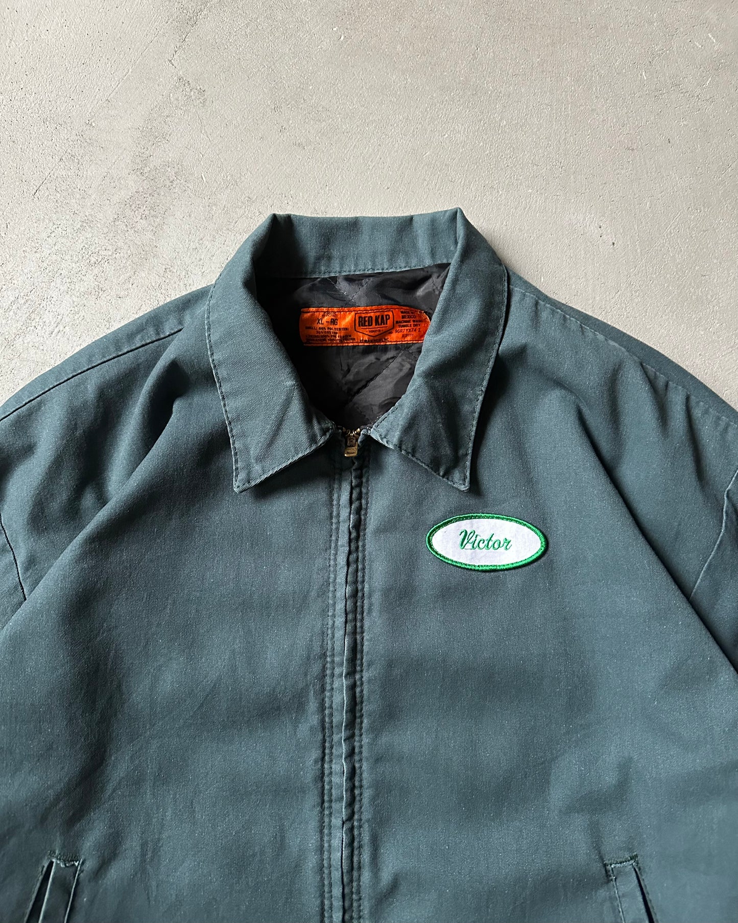 Années 90 - Veste de travail matelassée vert foncé - XL