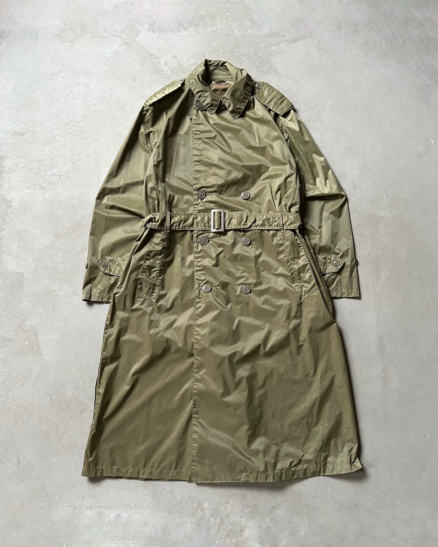 Années 1970 - Imperméable Militaire Vert Kaki - 38(L)