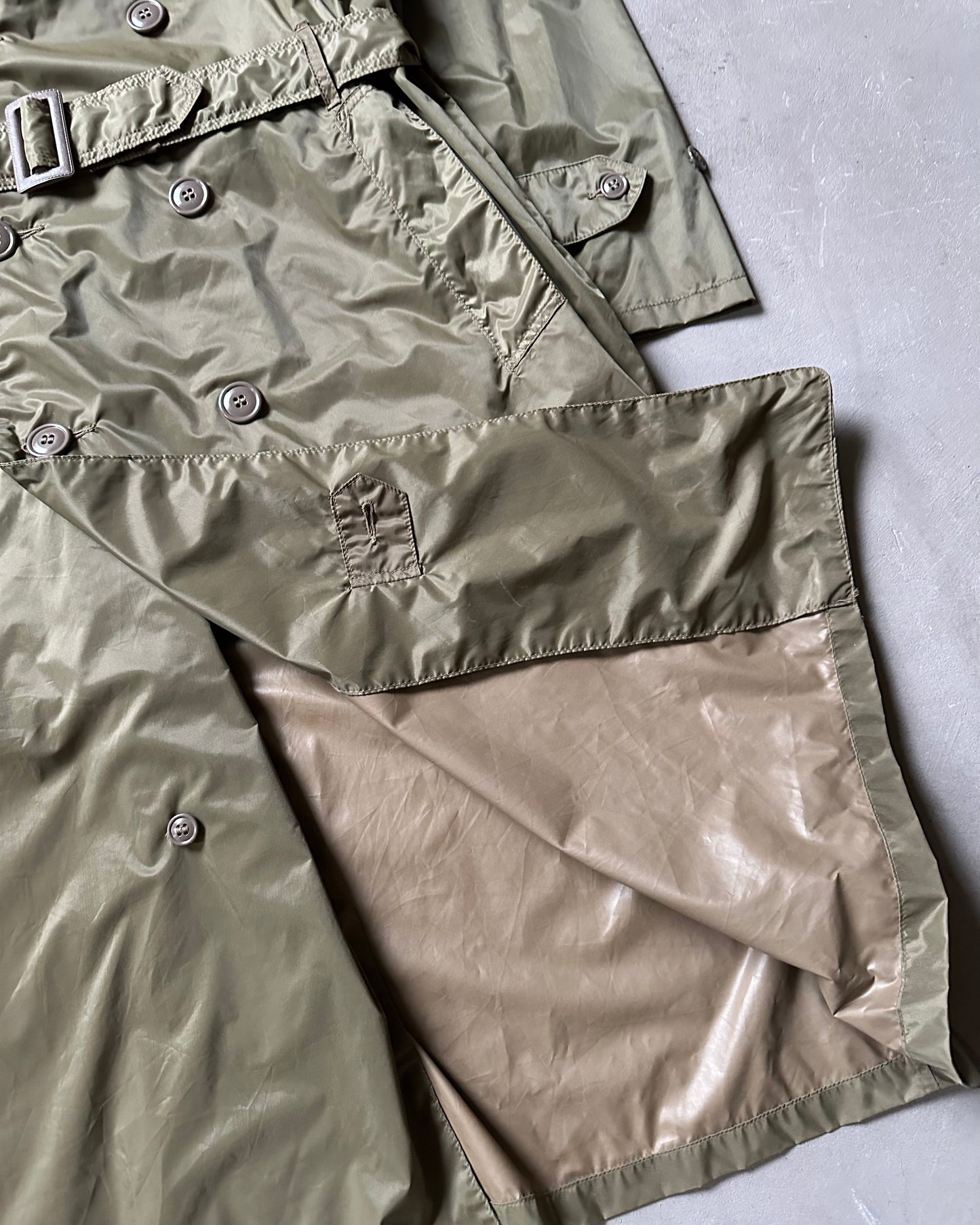 Années 1970 - Imperméable Militaire Vert Kaki - 38(L)